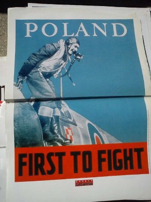 plakat reprint z gazet wojennych RAF