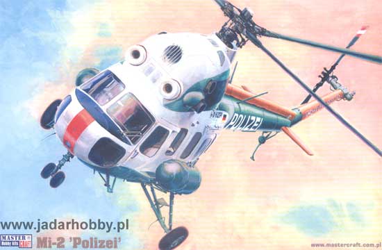 Mi-2 Policyjny. Do tego modelu dołączono kalkomanie aż do 5-ciu wersji malowania policyjnego (z Czech, Słowacji, Indonezji, Niemiec i Polski)